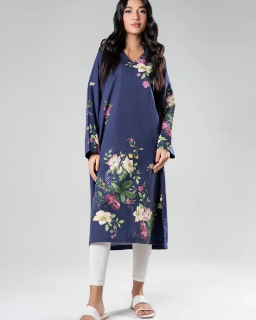 Printed Khaddar Tunic | MB-WS24-45